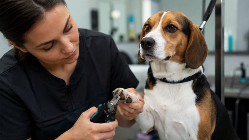 anatomia da unha do cachorro e região do quick para corte seguro