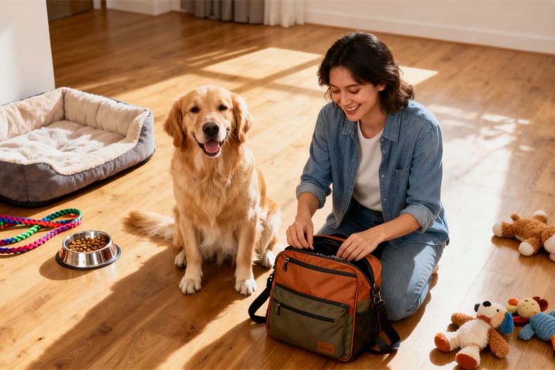 Preparação do cão para hospedagem pet segura